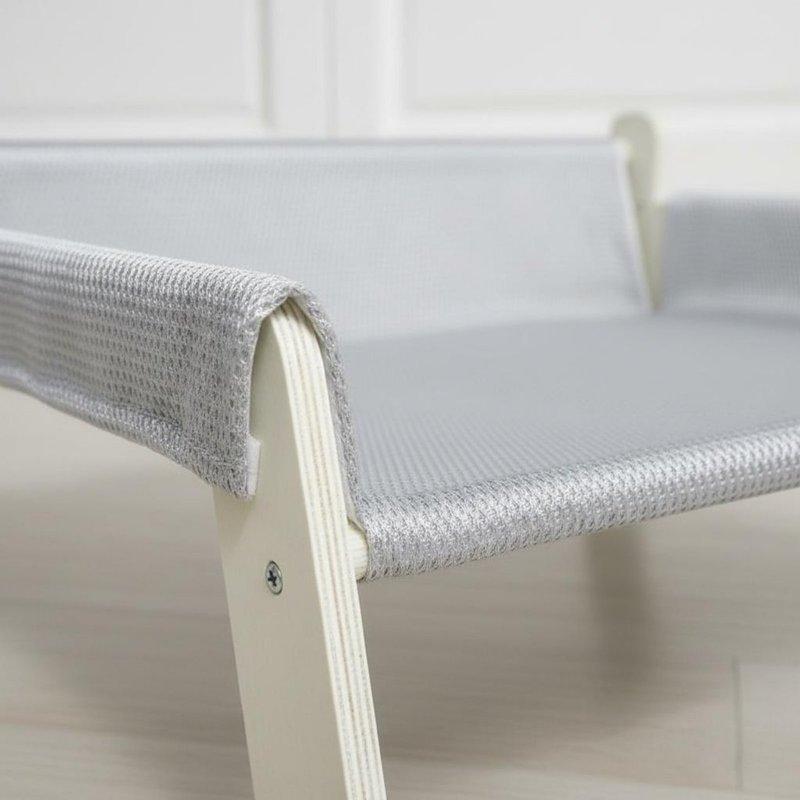 Cat Dog Lounge Chair Breathable Sturdy Wood Pet Sofa Wooden Pet Suspended Bed Easy Assembly Wooden Frame Kitty Bed Portable