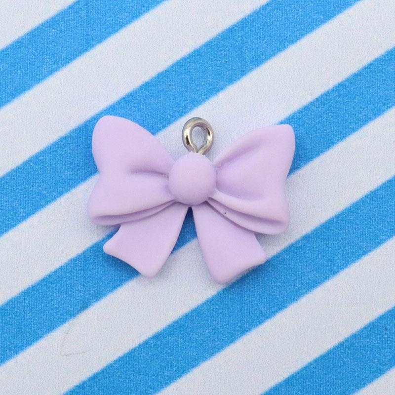 

5pcs Cute Bowknot Resin Solid Color Pendant Butterfly Knot Charms Jewelry Making Accessories DIY Earrings Necklace Trend Beads 5pcs