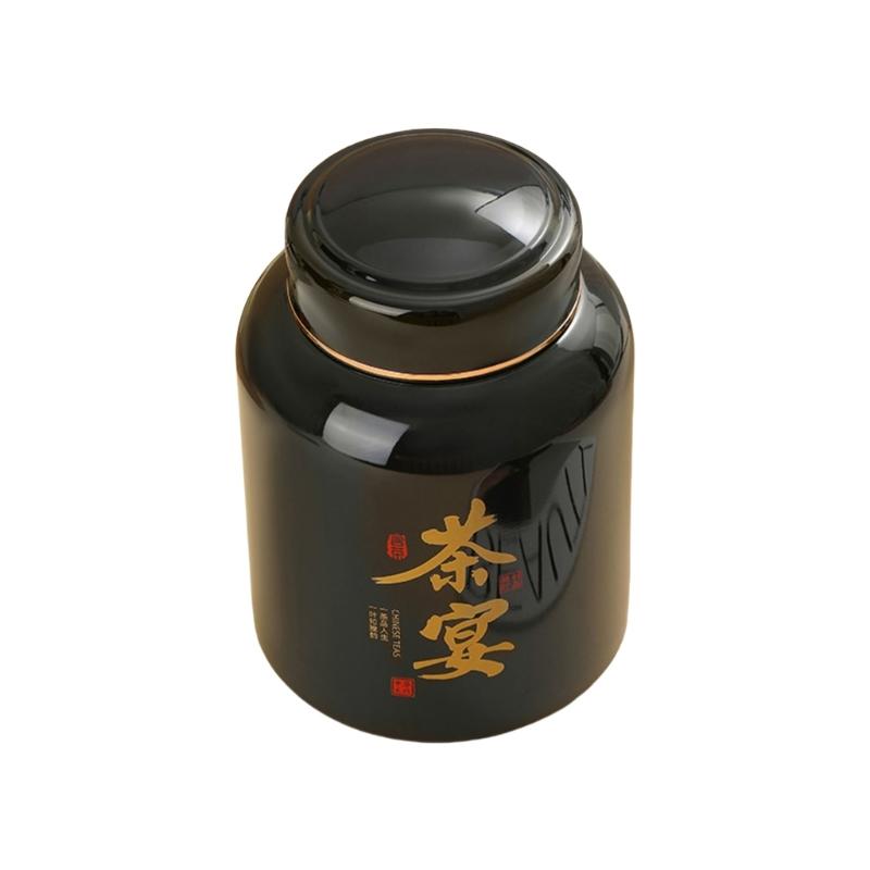 

Teas Storage Jar Stainless Steels Teas Canister Organizers Box Can Loose Teas Container Storage Gift Box Empty Candy Jars S чорний