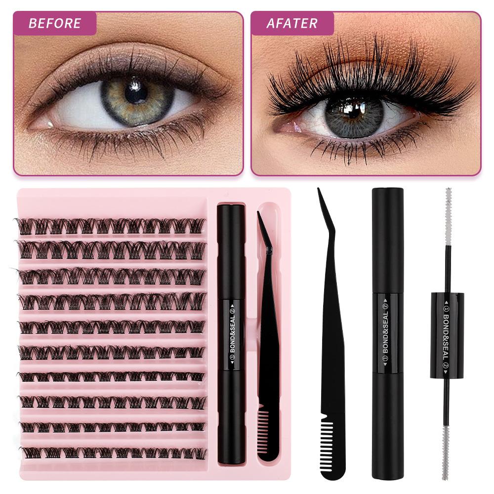 Large Capacity Segmented Multi-Hair Dense Self-Grafting Lazy Single Cluster Diy False Eyelash Set