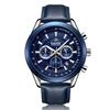 Gaelleogsi 5Atm Waterproof Chrono Men'S Leather Wristwatch Qa2005Ma