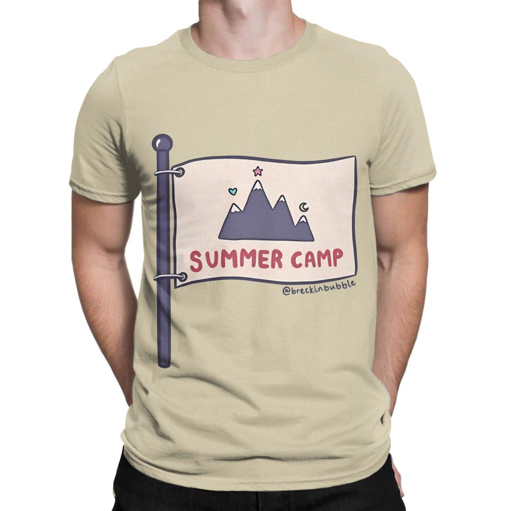 Summer Camp Island Flag Funny 100 Cotton TShirt summer camp island Tops Tees For Unisex