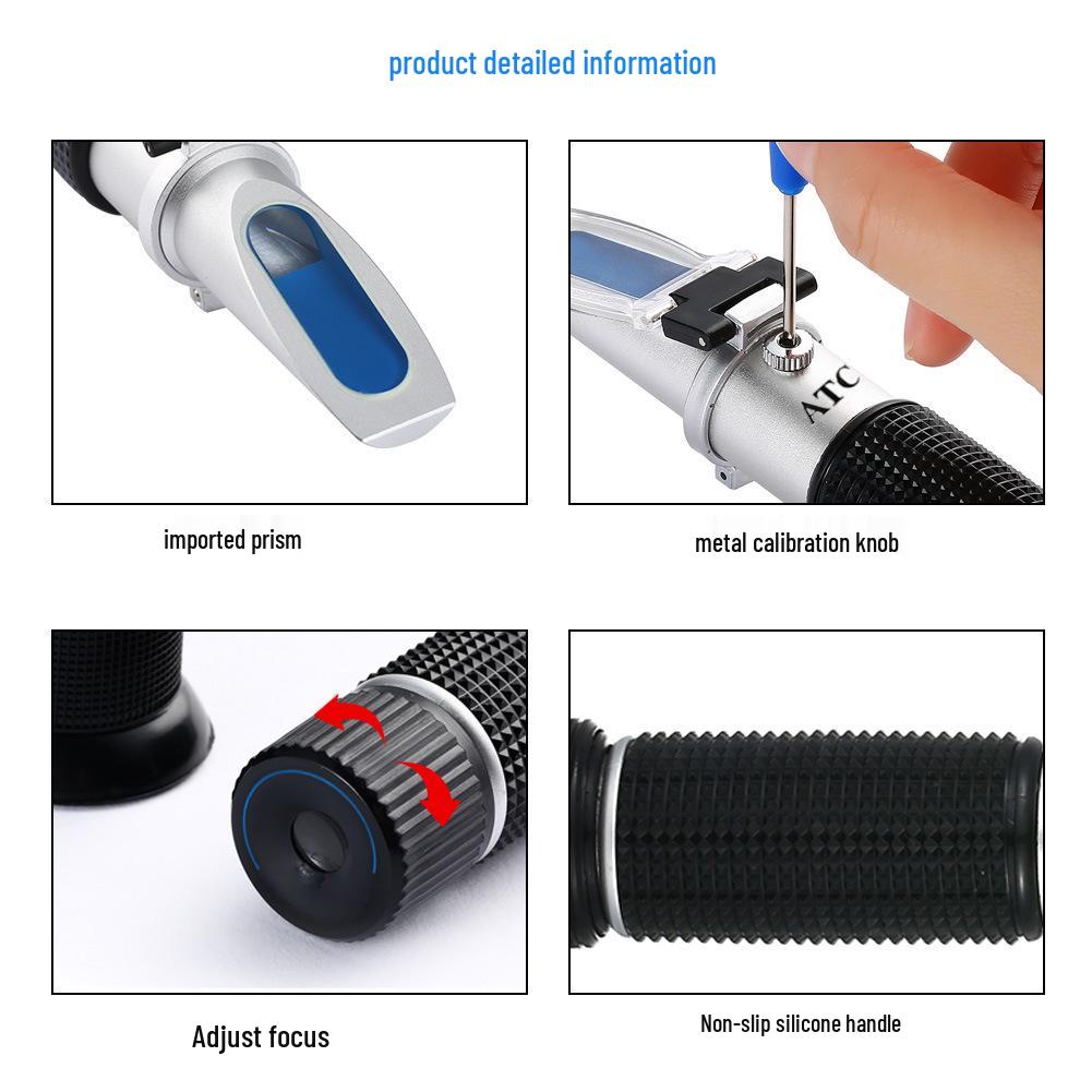 Handheld Refractometer Brix Meter - 0-32% Easy Fruits Sweetness & Sugar Tester