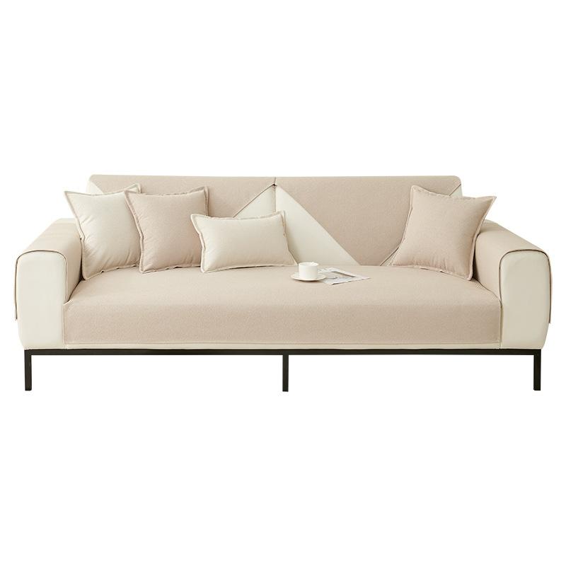 Sofa Cushion Cover Towel Four Seasons Universal Non-Slip Teddy Plush Sofa Cushion Anti-Scratching Cushion