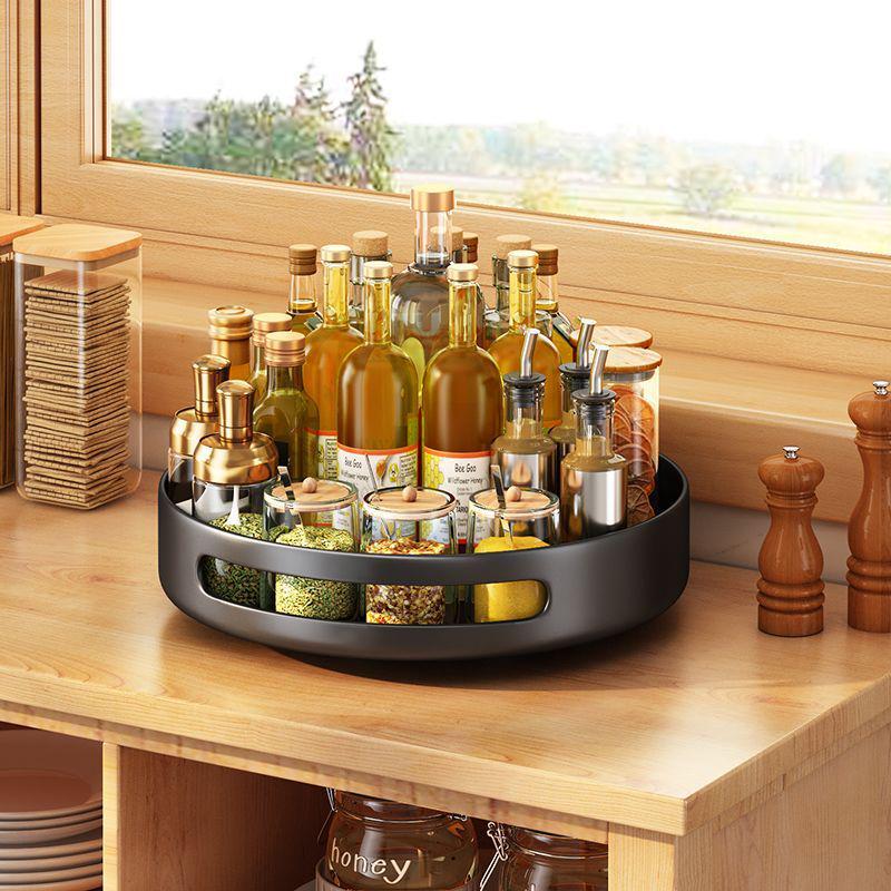 Double-Layer Rotating Kitchen Spice Rack