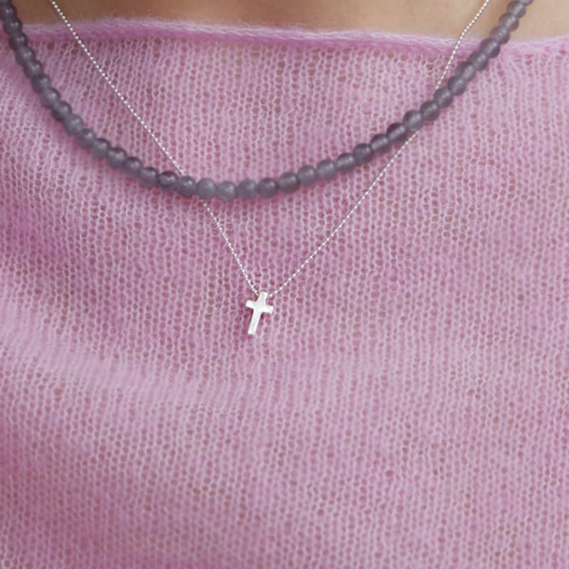Primaute [SILVER925]Simple Cross Necklace