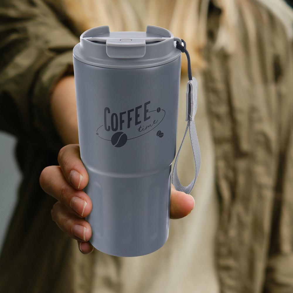 Kubek Termiczny Stalowy Szczelny na Napoje Ciepłe Zimne Samochodowy 590 ml