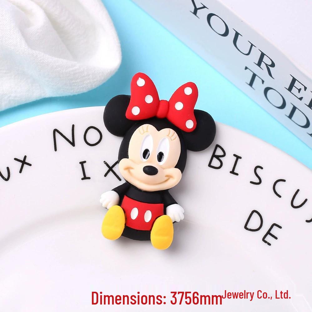 Cartoon Winnie the Pooh & Mickey Series DIY Phone Case, Hair Clip, Crocs, Fridge Magnet Accessories