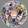 50 Scary Cat Stickers for Halloween Decoration, Creative Waterproof Planner, Water Cup and Suitcase Stickers