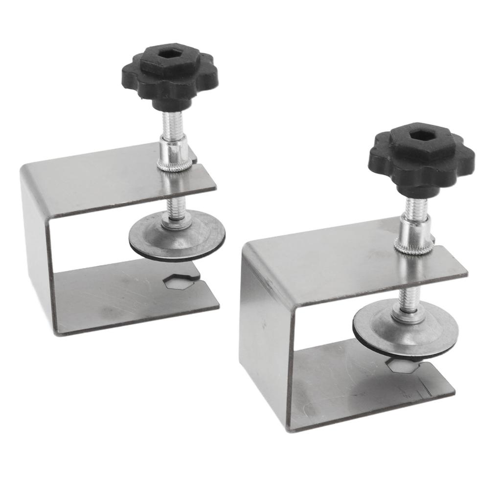 2pcs Drawer Front Installation Fixing Clamp Professional Easy Adjustment Drawer Front Mounting Clips for Woodworking