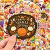 100 Thanksgiving Theme PP Waterproof Stickers DIY Mobile Case Water Cup Hand Account Refrigerator