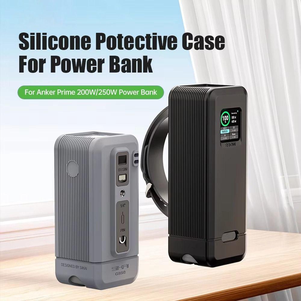 Soft Protective Case Shockproof Carrying Case Silicone Case for Anker Prime 200W/250W Power Bank