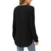 Autumn Winter Top for Women Solid Round Neck Long Sleeve Matte Loose T-shirt