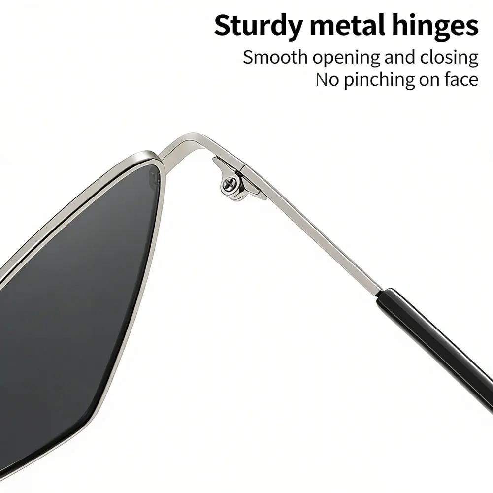 Retro Cat-Eye-Shaped Fashionable Sunglasses Triangle Frame Outdoor Sun Protection Glasses Fishing Sunglasses for Women Gift