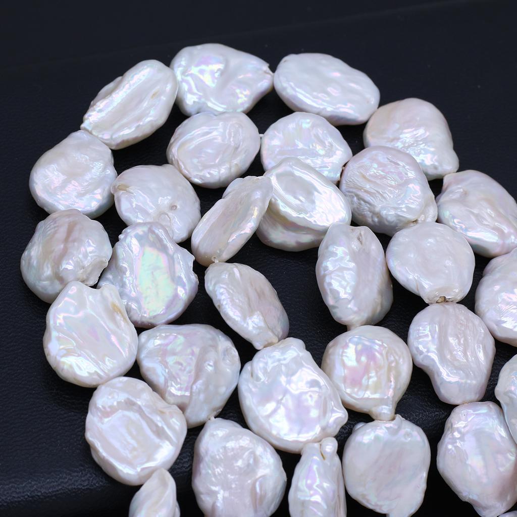 1String, 18×20-20×22mm Baroque Natural Freshwater Irregular Pearls 36cm Loose Beads for Handmade Jewelry Craft Supplies, DIY Holiday Gifts