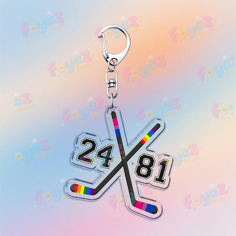 

Movie Heated Rivalry Keychain for Accessorie Shane Hollander Ilya Rozanov Hockey LGBT Keyrings Jewelry Manga Gifts