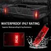 1 Pair UTV ATV Rear Brake Lamp LED Tail Light Smoke For Polaris Ranger 400 500 570 800 EFI Midsize Accessories Replace #2411450