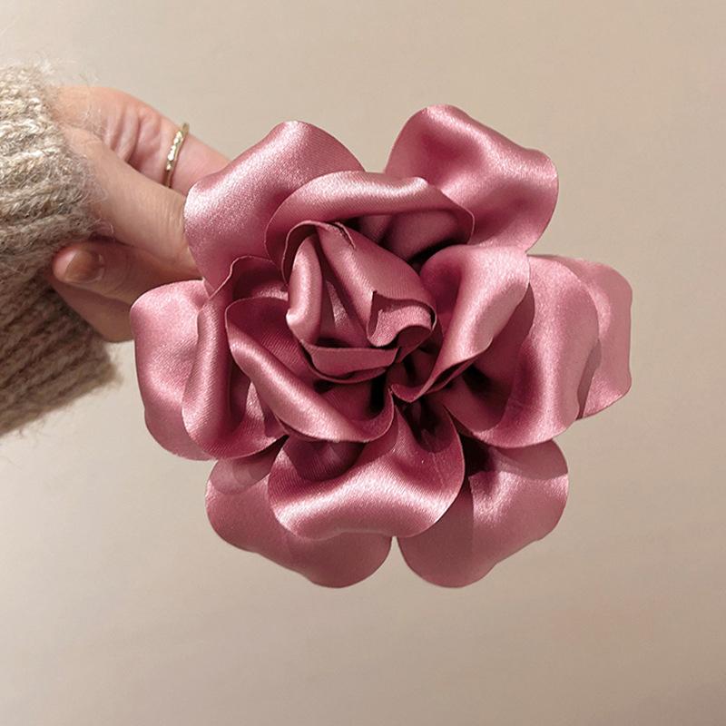 Elegant Rose Flower Claw Clip For Women Girls Hair Accessory Versatile Sweet Hair Claw Exquisite Shark Clip Gifts