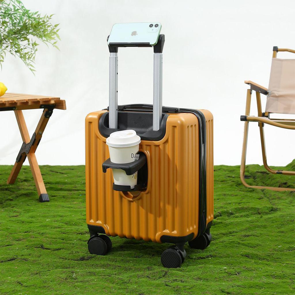 14" Kompaktowa Walizka na Kółkach 20x30x40cm - Bagaż Podręczny Zamek Szyfrowy Skórzana Walizka na Podróże Wiosenne/Jesienne