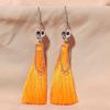 Gothic Punk Halloween Skeleton Dangle Earrings For Women Creative Ethnic Long Tassel Bohemian Fringe Earring Girls Party Jewelry