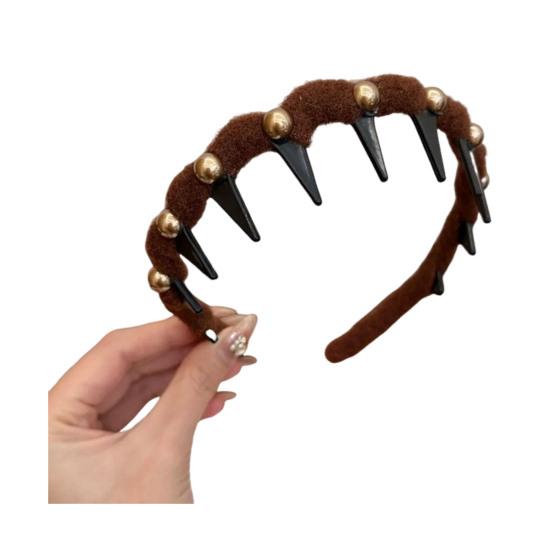 Faux Pearl Headband Retro Style Twist Ribbon Women Hair Hoop