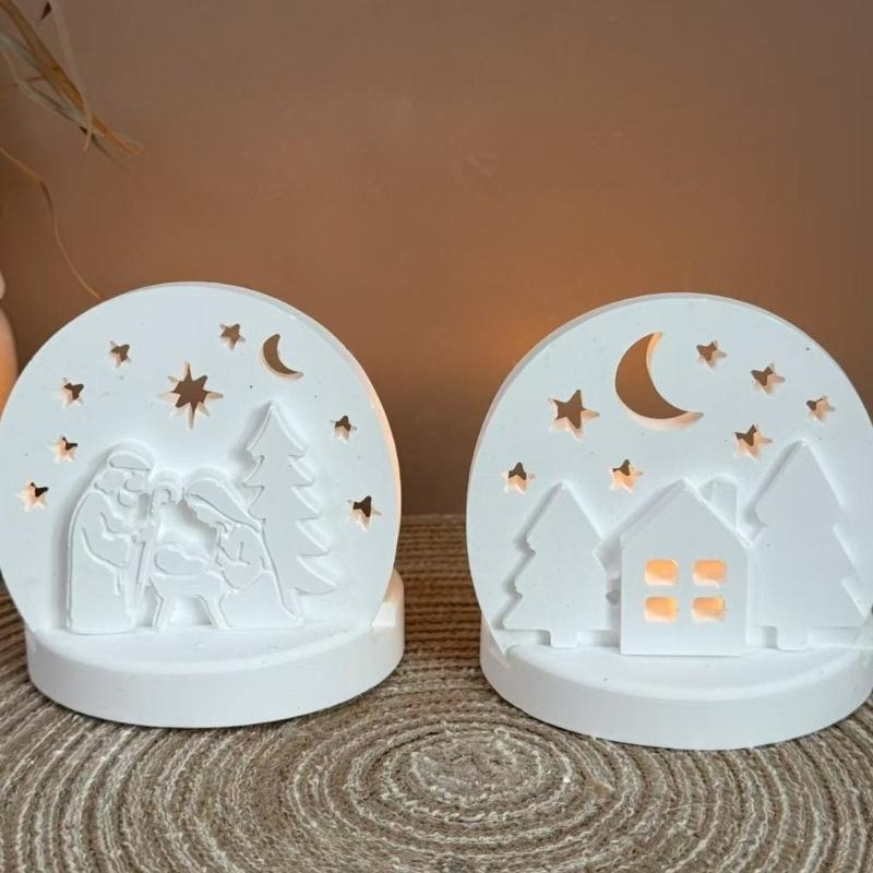Religious Candle Silicone Mold Multipurpose Silicone Mould Easy Demolding For Candle Holder Soap Christmas Decoration
