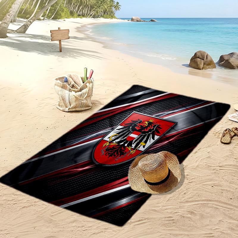 Österreich Fußball Druck Strandtuch Schnelltrocknend Super Saugfähig Weiches Badetuch zum Schwimmen Strand Reisen Fan Souvenir Geschenk