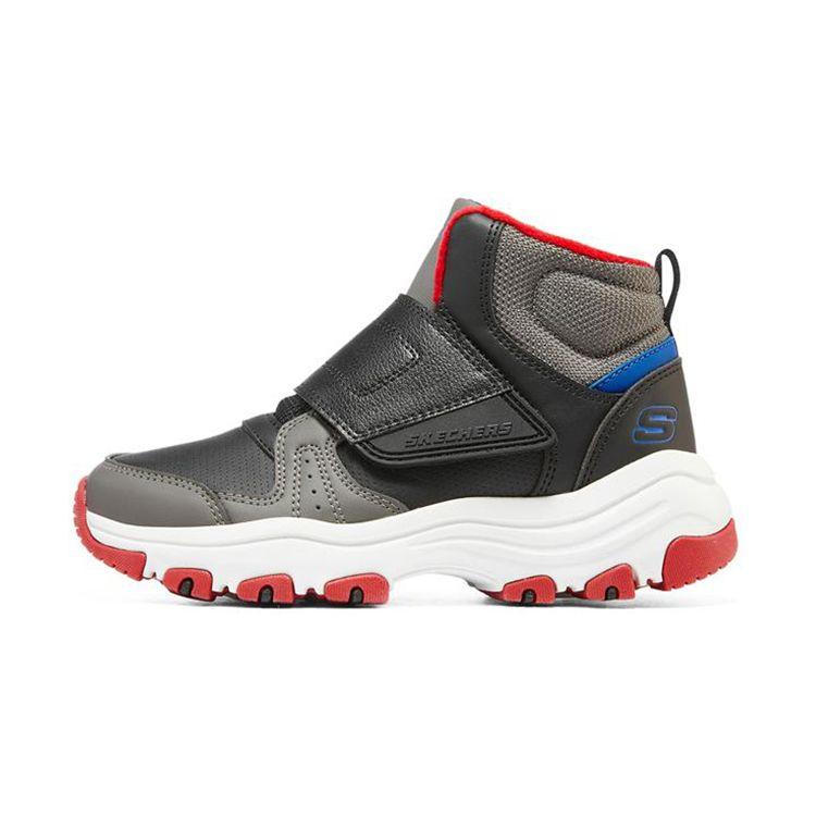 Skechers Slip-Resistant Shock-Absorbing Durable High-Top Casual Shoes Kids sneakers Blue 8701647L-BKMT 30