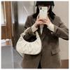 Nuova Borsa a Mano da Donna Pieghettata a Nuvole in Pelle PU Borsa a Spalla Casual Adatta per Viaggi e Uso Quotidiano (Design Raviolo)