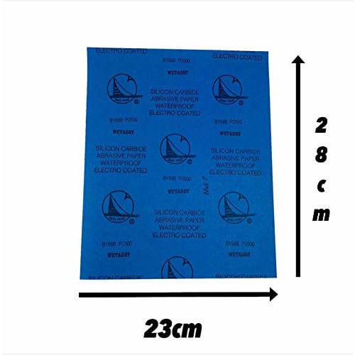 Large Sandpaper Set (2500, 3000, 5000, 7000, and 10000 Grits) - Waterproof Sandpaper for Polishing, Finishing, and DIY Hobbies