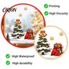 Christmas Window Clings Static Sticker, Creative Snowman Tree Pattern PVC Decal, Waterproof Easy Peel Glass Stickers Reusable Festive Wall for Living