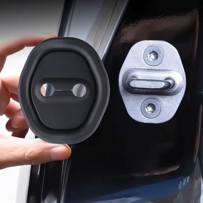 4pcs Silicone Car Door Mute Damping CushionSilicone Door Lock Buckle Cover for BYD Song Plus Atto 3 Han EV Dolphin Tang DM Qin