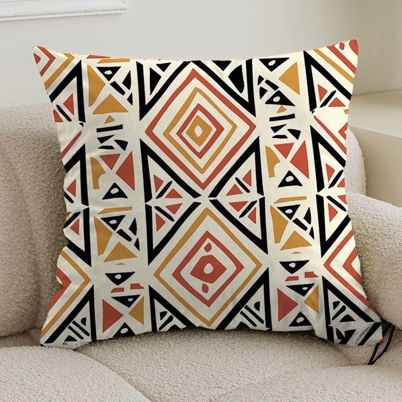 Double-sided bohemian print ethnic pillow cover sofa living room cushion cover geometric pillow square pillowcase