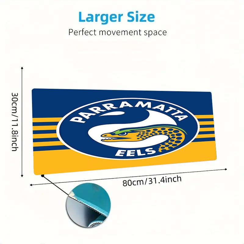 Parramatta Eels Print Cushion Non-slip Laptop Tablet Big Mousepad XXL Mat Mini PC Playmat With Lock edge