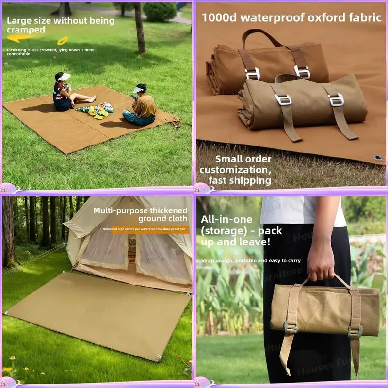210*300cm Large Folding Waterproof Camping Mat, Outdoor Picnic Groundsheet, Portable Moisture-proof Tarp For Shooting Target Practice, Range Floor Cov