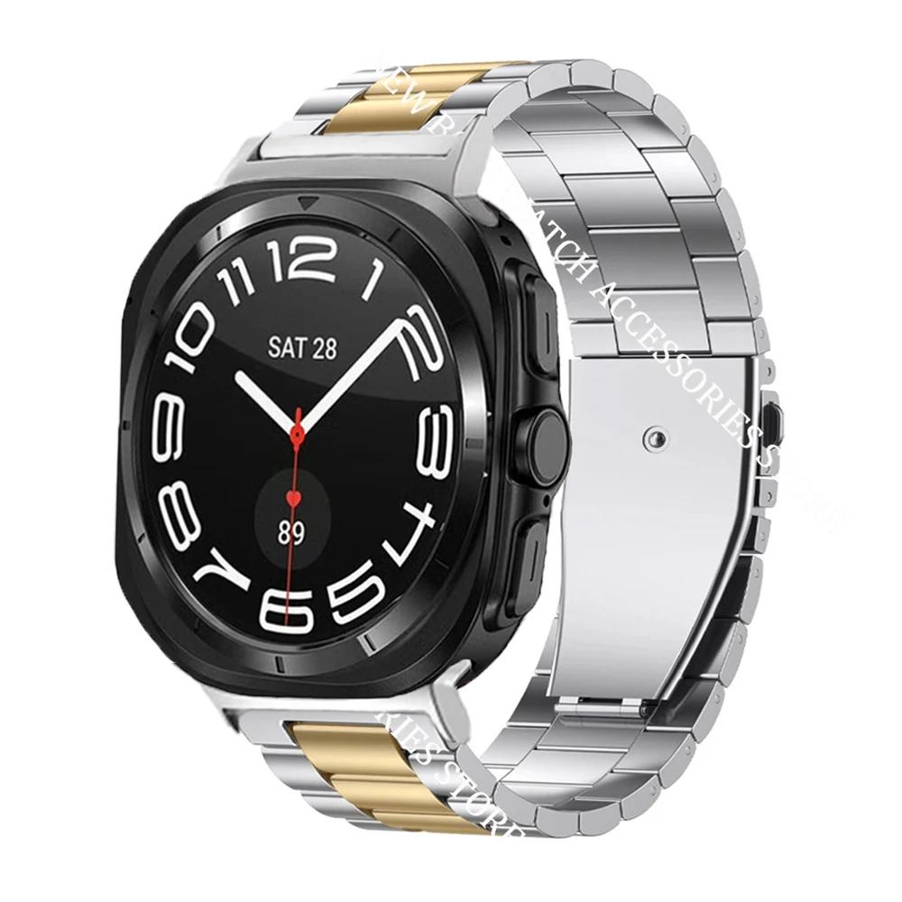 No Gaps Stainless Steel Strap for Samsung Galaxy Ultra Watch 47mm Luxury Metal Band for Galaxy Ultra 47mm Replaceable Wristband