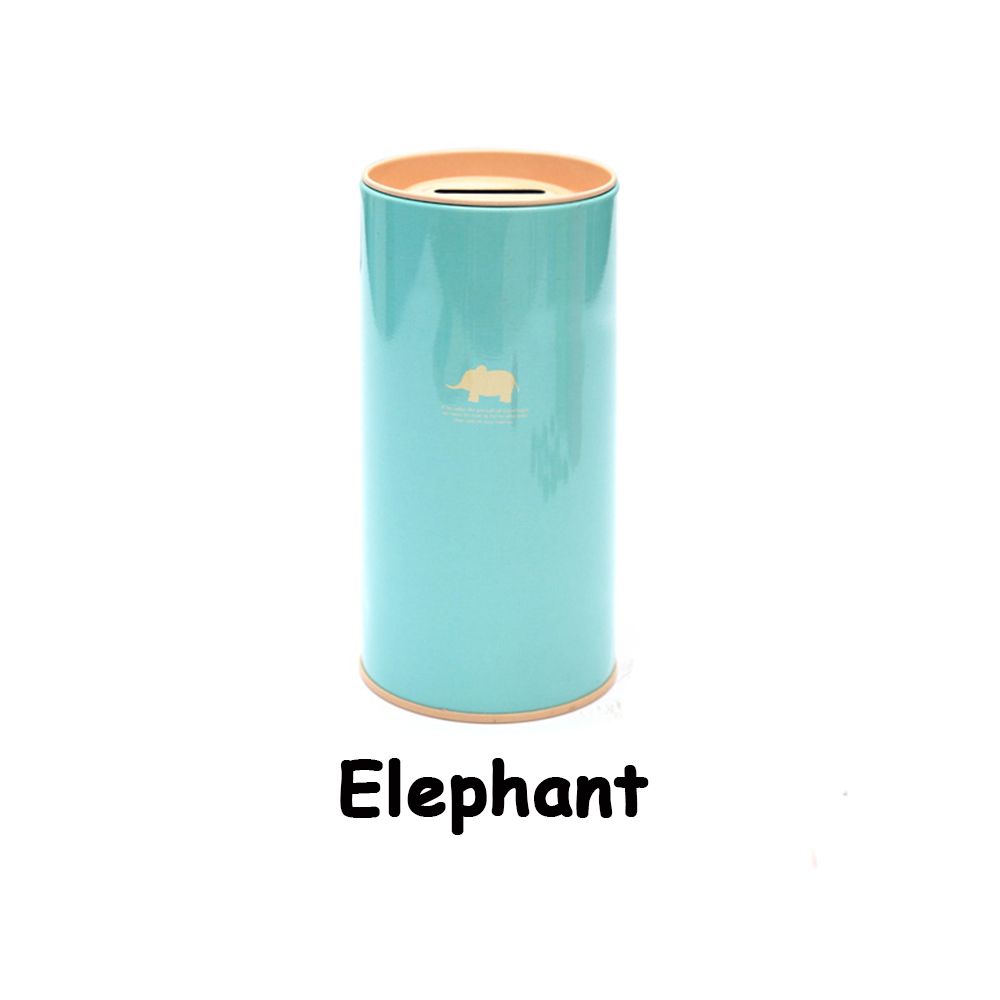 

1 PC Novelty Cartoon Animal Pattern Cash Saving Brush pot Metal Tin Jar Piggy Coin Bank Money Box