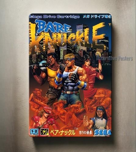 Видеоигра Bare Knuckle для Mega Drive Металлическая Плакат Коллекционный Знак 8x12 дюймов алюминий 20x30cm（7.8x11.8inch）