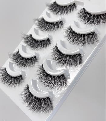 Genleelai Custom Private Label Lash Packaging Natural Vegan Eco-friendly 3D 100% Handmade Plant Fiber Strip Lashes