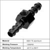 EVIL ENERGY 5/16 Barb Fuel Pressure Gauge Fitting Adapter with 1/8 NPT Sensor Gage Port Aluminum Black