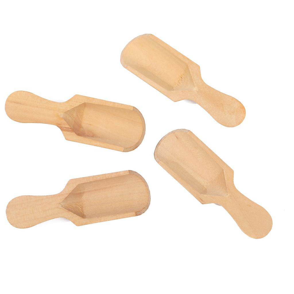 1/5PCS Small Wooden Spoon Creative Dessert Salt Spoon Children Milk Powder Measuring Spoon Wooden Cucchiaio Kitchen Accessories