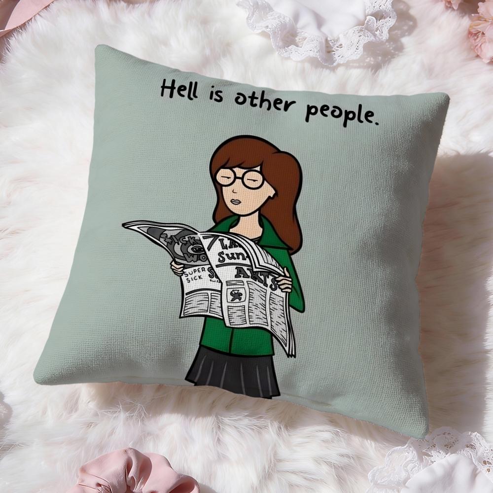 Cartoon D-DariaS Cushion Cover Premium Comfort Reversible Pillow Cove -Two in One Design for Any Room & Car Interior