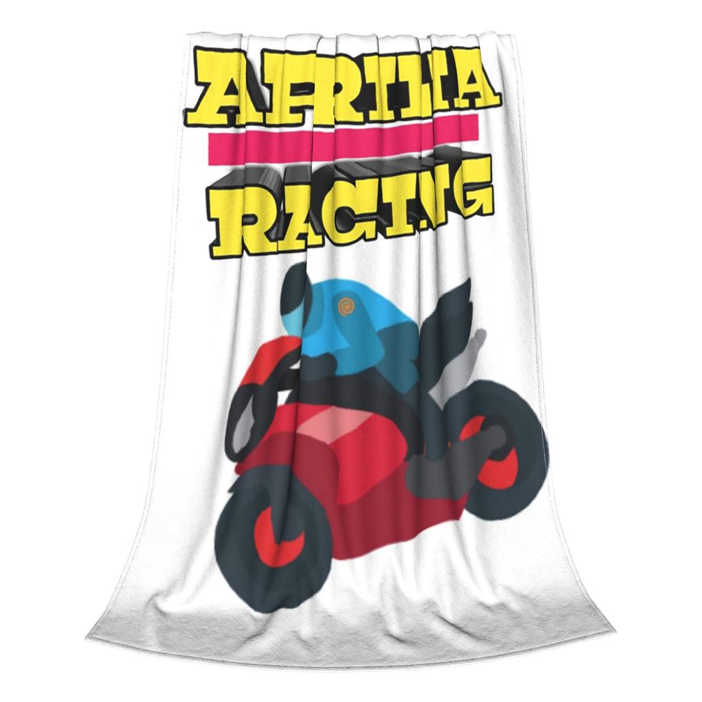 Flannel Throw Blanket Aprilias Italy Racing Logo Warm Plush Blankets Soft Bedding for Bed Living Room Home Travel Couch