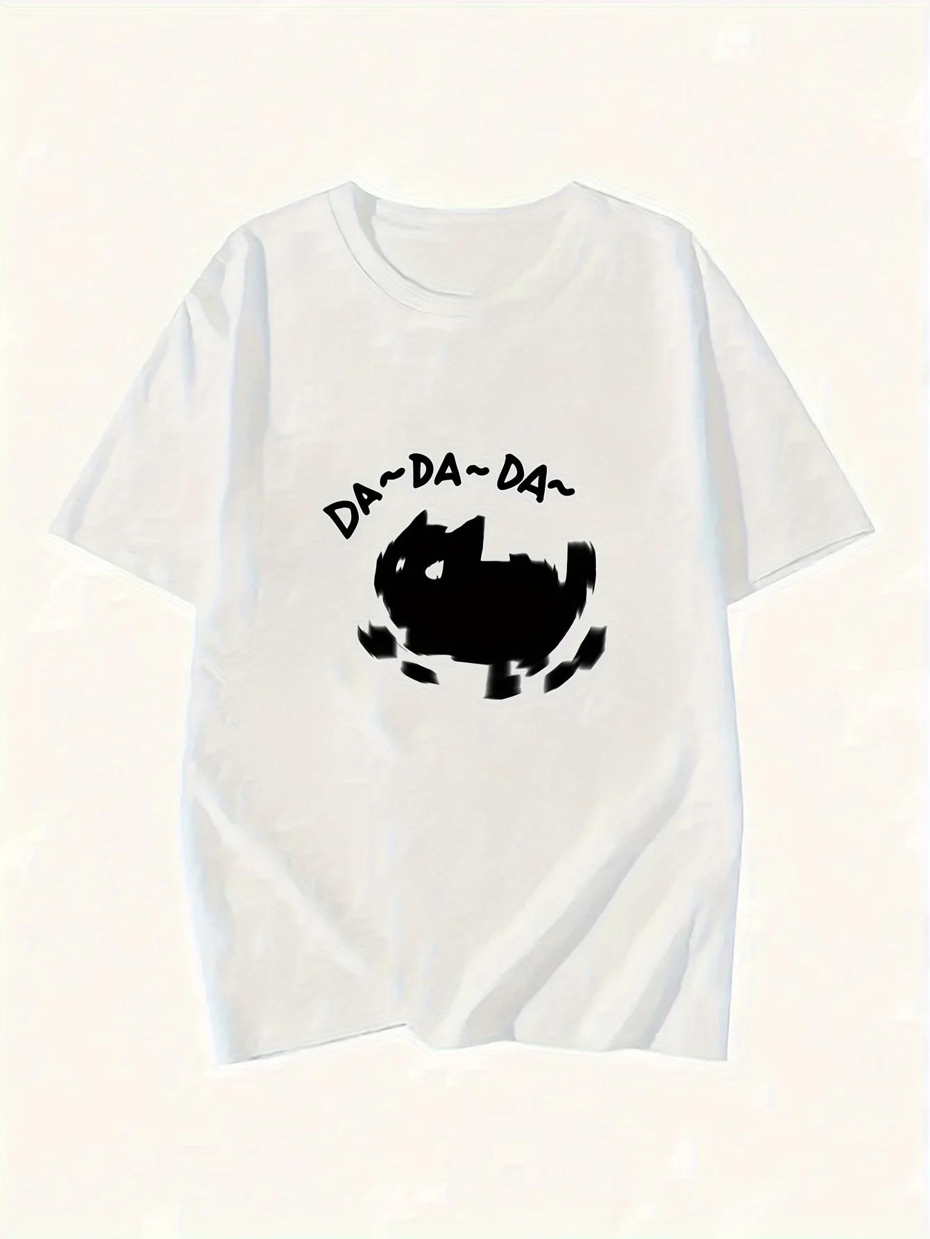 

Womens Cartoon Cat Printing Short Sleeve Tshirt Round Neck Harajuku Short Sleeve Casual Street Tshirt Aesthetic Clothing S