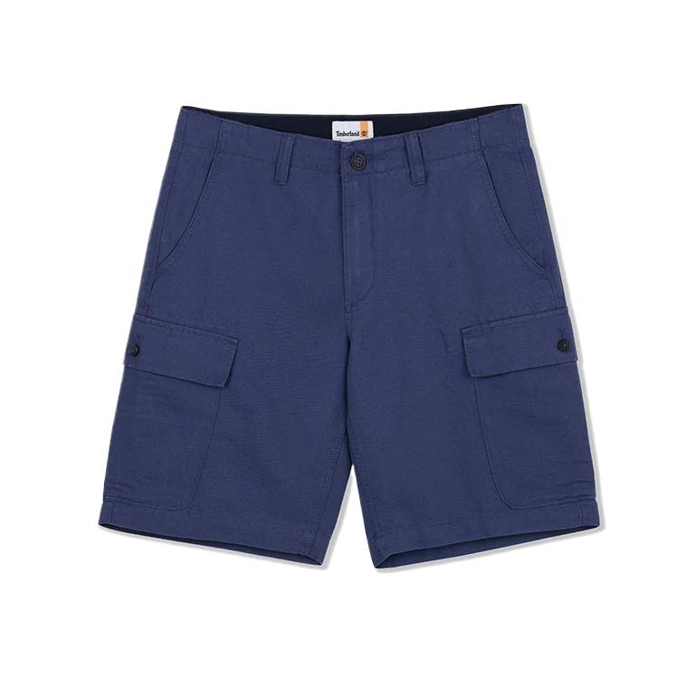 Timberland SS26 Solid Color Mid Waist Straight Leg Comfortable Work Shorts Men shorts A44W7-EYO 30