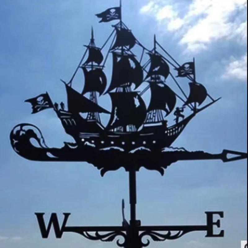 Witch Flying Dragon Iron Weather Vane Decor Outdoors Metal Handicraft Decorations Garden Weathercock Wind Direction Indicator