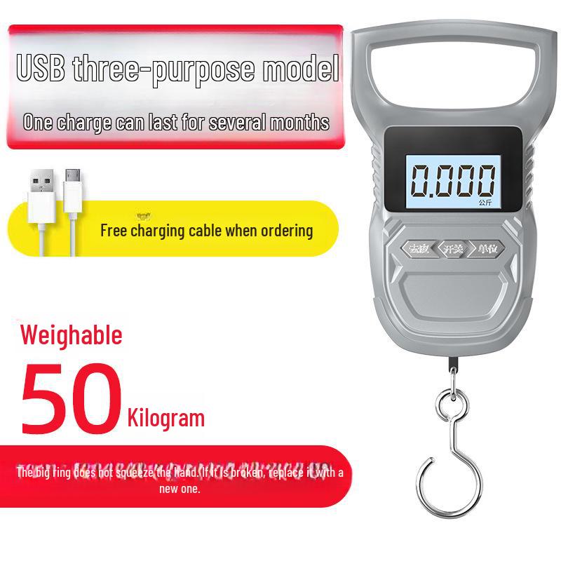 Portable 50kg Mini Crane Scale for Home, Fishing, and Vegetables