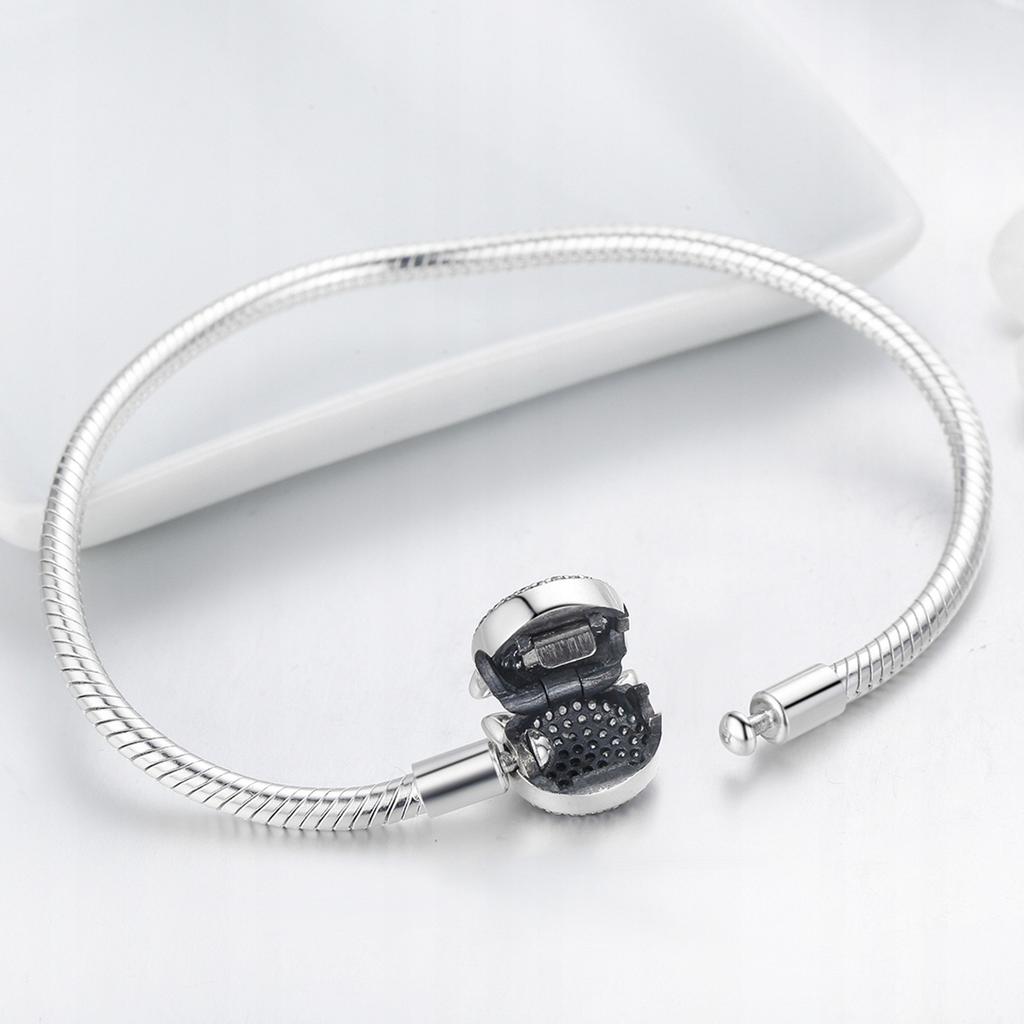 Pandora-style Modular Bracelet Cat Pave 18 Cm