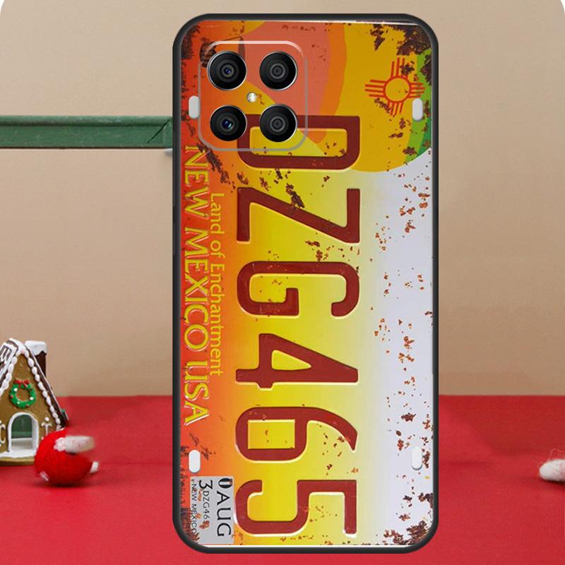 Retro Funny License Plate Case For Honor Magic 6 7 8 Pro Honor 400 200 70 90 Lite X8c X8b X9a X9b X9c X9d Win RT Cover