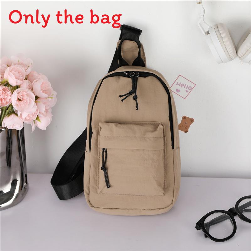 Simple Color Solid Neutral Children Shoulder Bag Chest Bag  For Boys Girls And